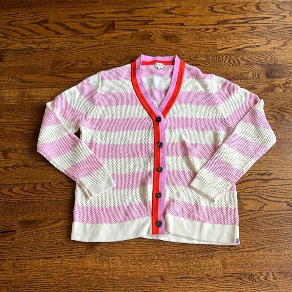 Kule The Raven Cardigan Sweater Size Small Striped Button Front Anthropologie - Picture 6 of 10
